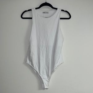zara white bodysuit
